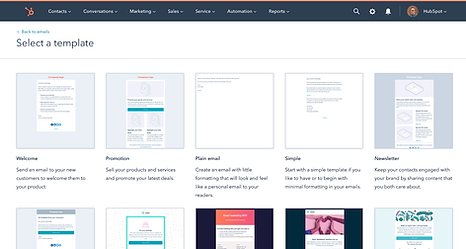 HubSpot's marketing email templates